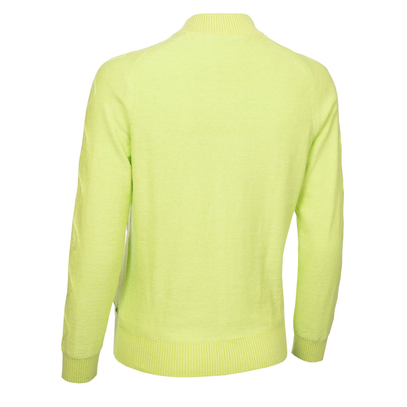 Green Lamb Ladies 1/4 Zip Cotton and Wool Blend Lined Sweater