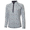 Ona Zip Neck Printed Long Sleeve Top - Arielli Print